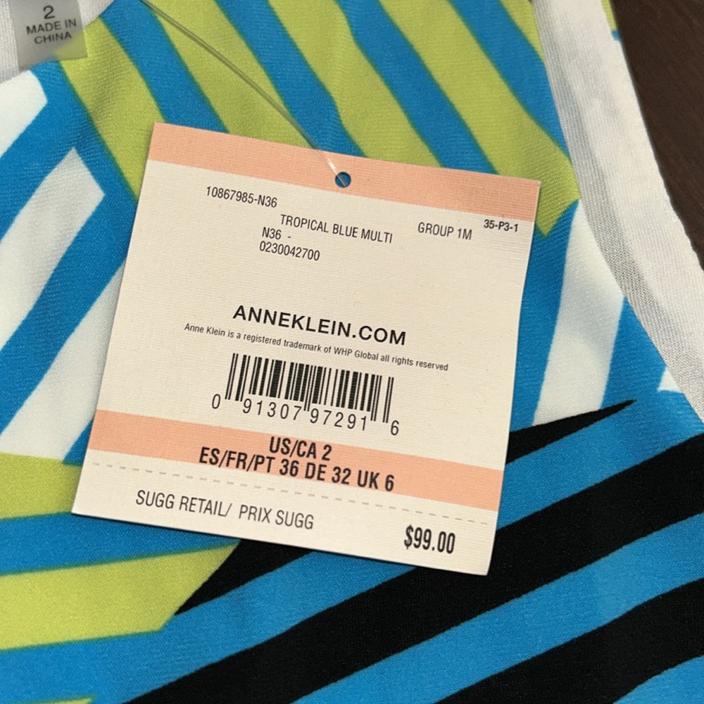 Anne Klein Tropical Gwen Swing Dress NWT - Picture 6 of 8